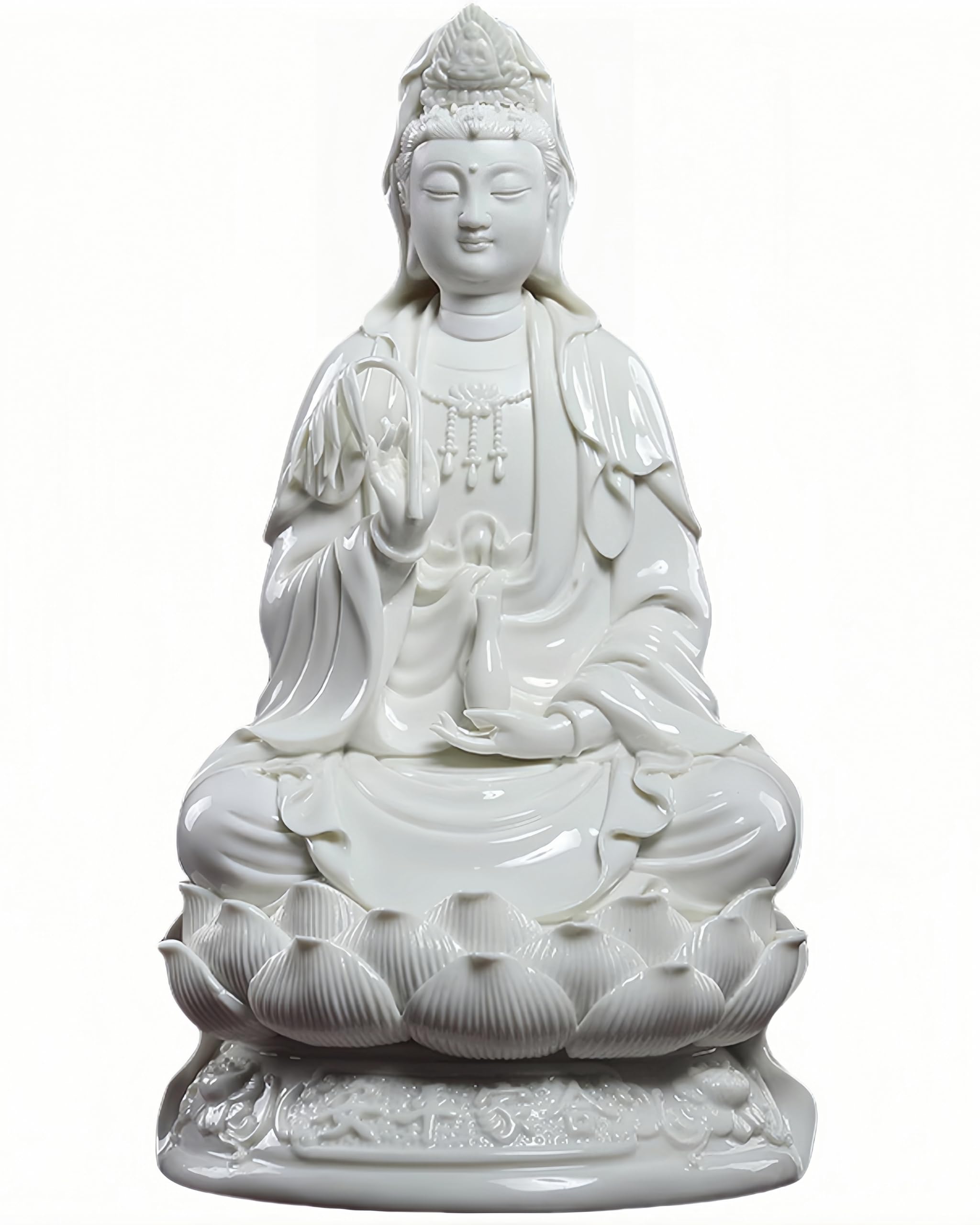 GW 通じ合う心 (白) Amazon.com: Getrelax Guan Yin Statue on Lotus - Buddhist